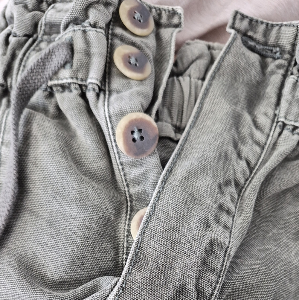 Free People "Sugar Kelp Green" Textured Pants - Picture 3 of 4